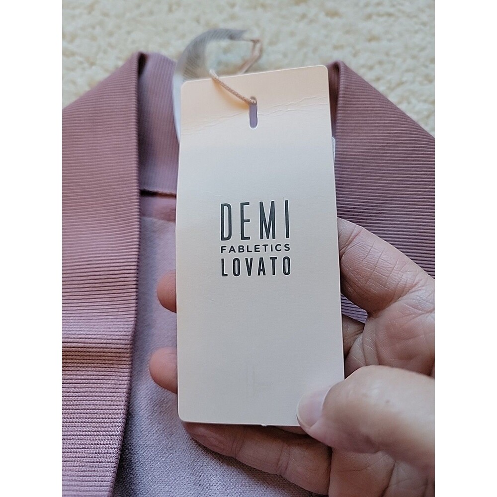 Demi Lovato Fabletics Seamless Statement Leggings XL Mauve Pink NWT - Picture 4 of 9